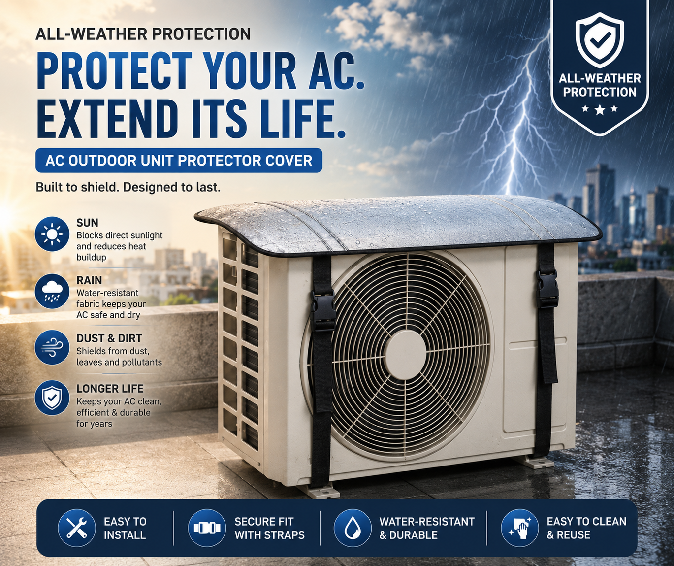 AC Outdoor Unit Protector Cover